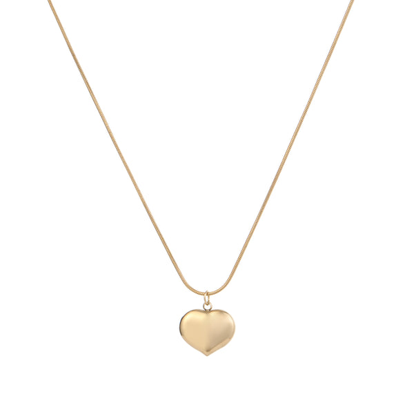 Rose Gold Heart Locket Pendant Chain Necklace