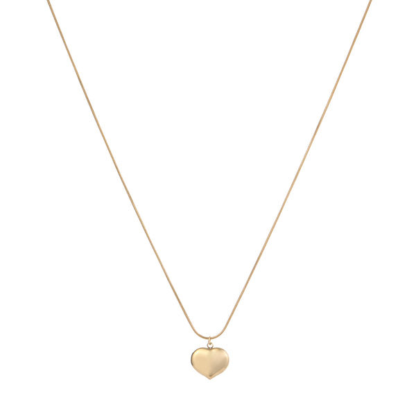 Rose Gold Heart Locket Pendant Chain Necklace