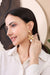 Alysa Brass Earrings Studded