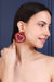 Sparky Red Heart Shape Earrings
