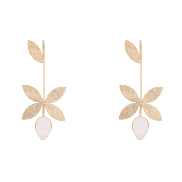 Alysa Brass Earrings Studded