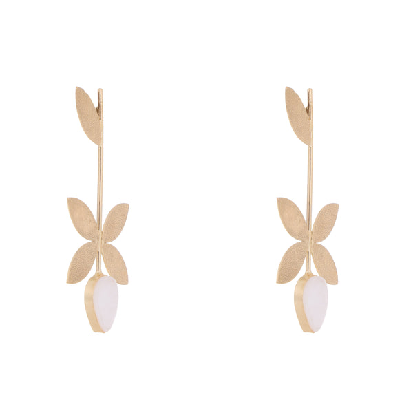Alysa Brass Earrings Studded