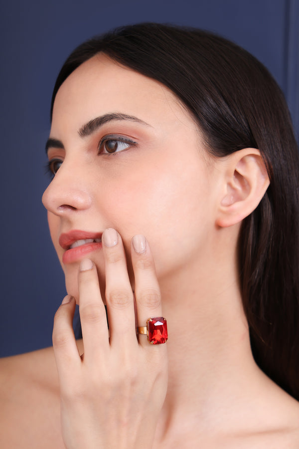 Red Colour Choker Ring